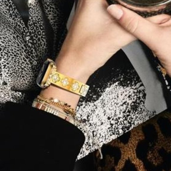 NEW Gold Sparkling Bling Diamond Apple Iwatch Band main image 7